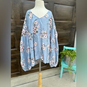 Liz Claiborne long-sleeved floral top.